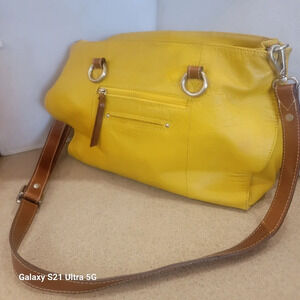 NINO BOSSI GOLDEN LEATHER CROSSBODY‎ HANDBAG